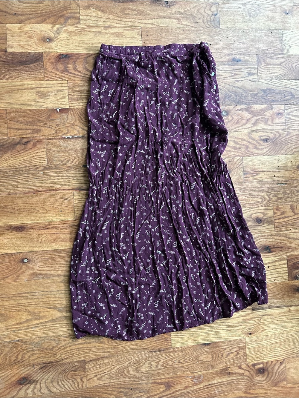 American Eagle Outfitters Plum Floral Maxi Skirt